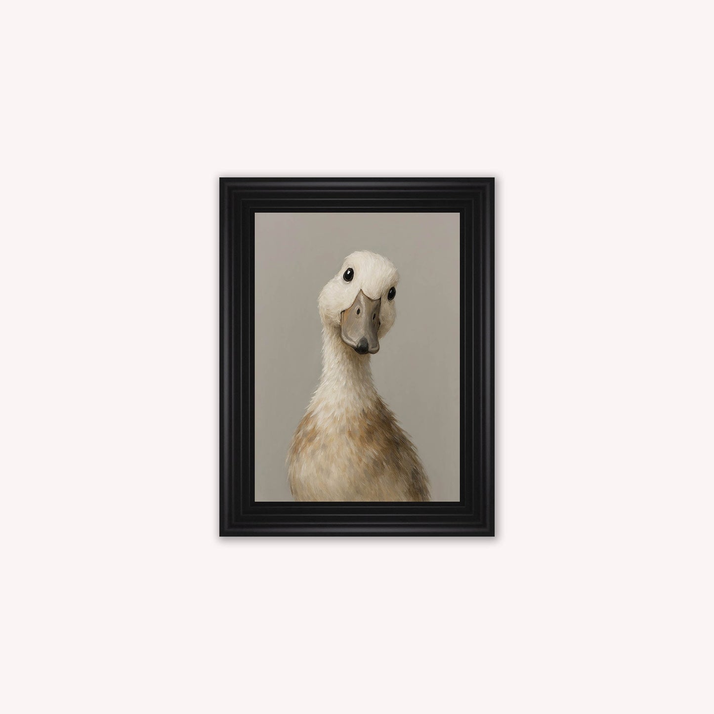 Curious Duck Grey Framed Wall Art