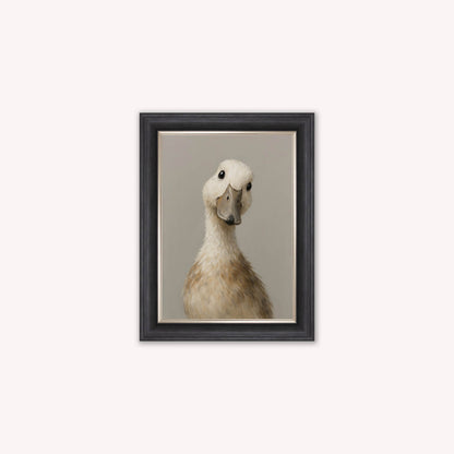 Curious Duck Grey Framed Wall Art
