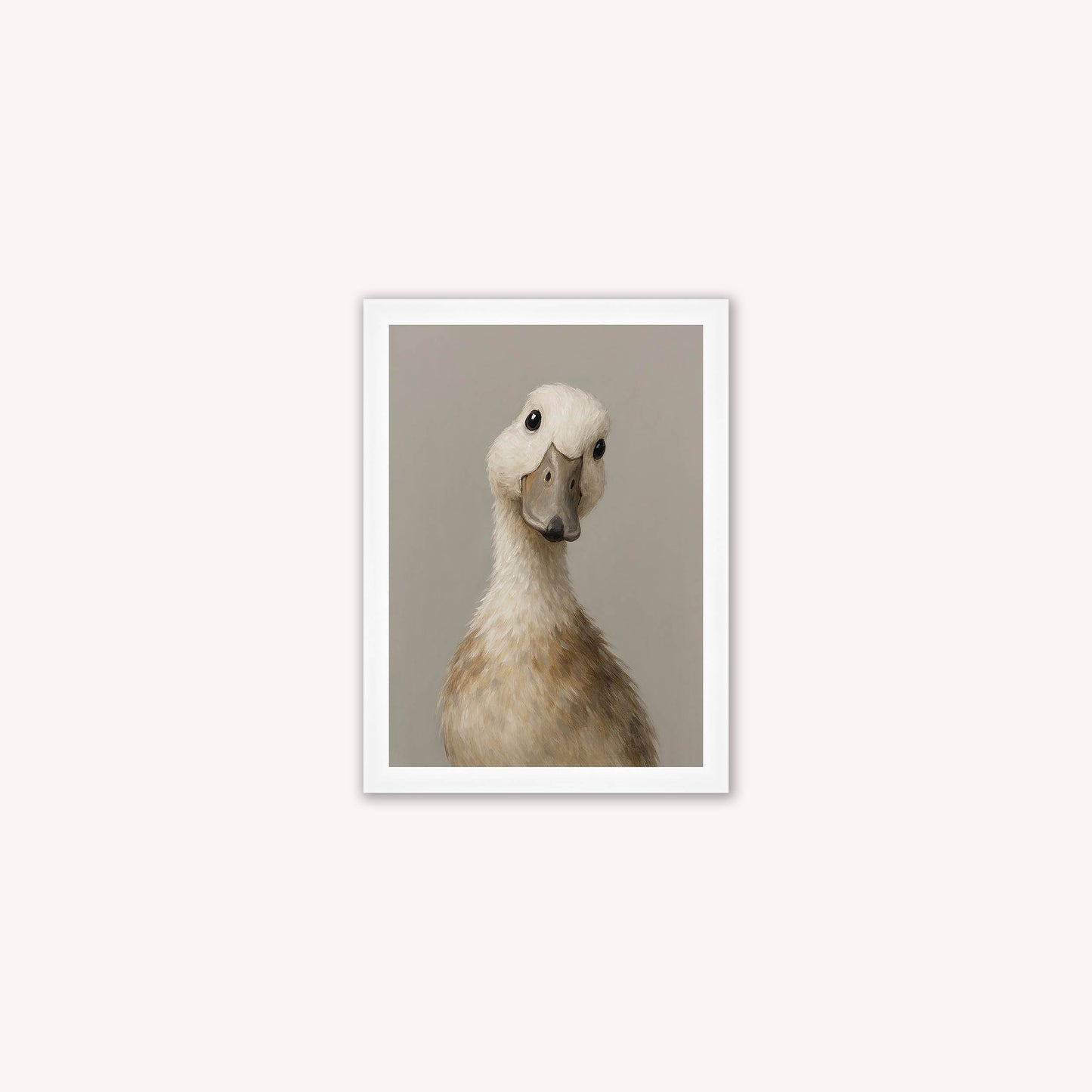 Curious Duck Grey Framed Wall Art