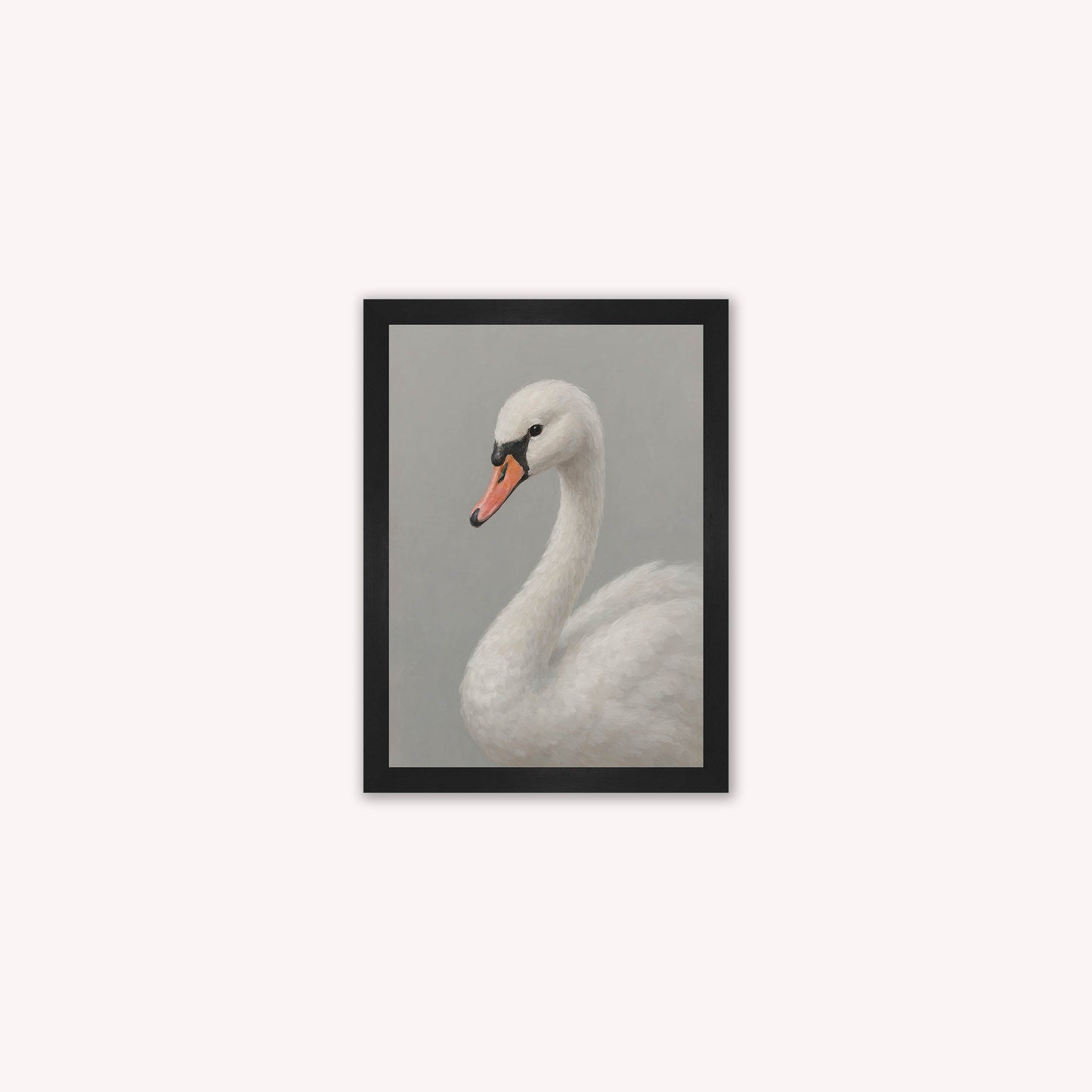 Curious White Swan Framed Wall Art