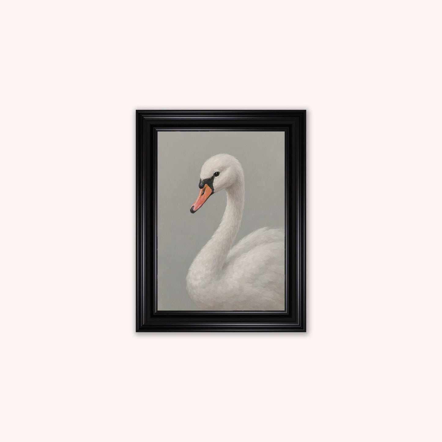 Curious White Swan Framed Wall Art