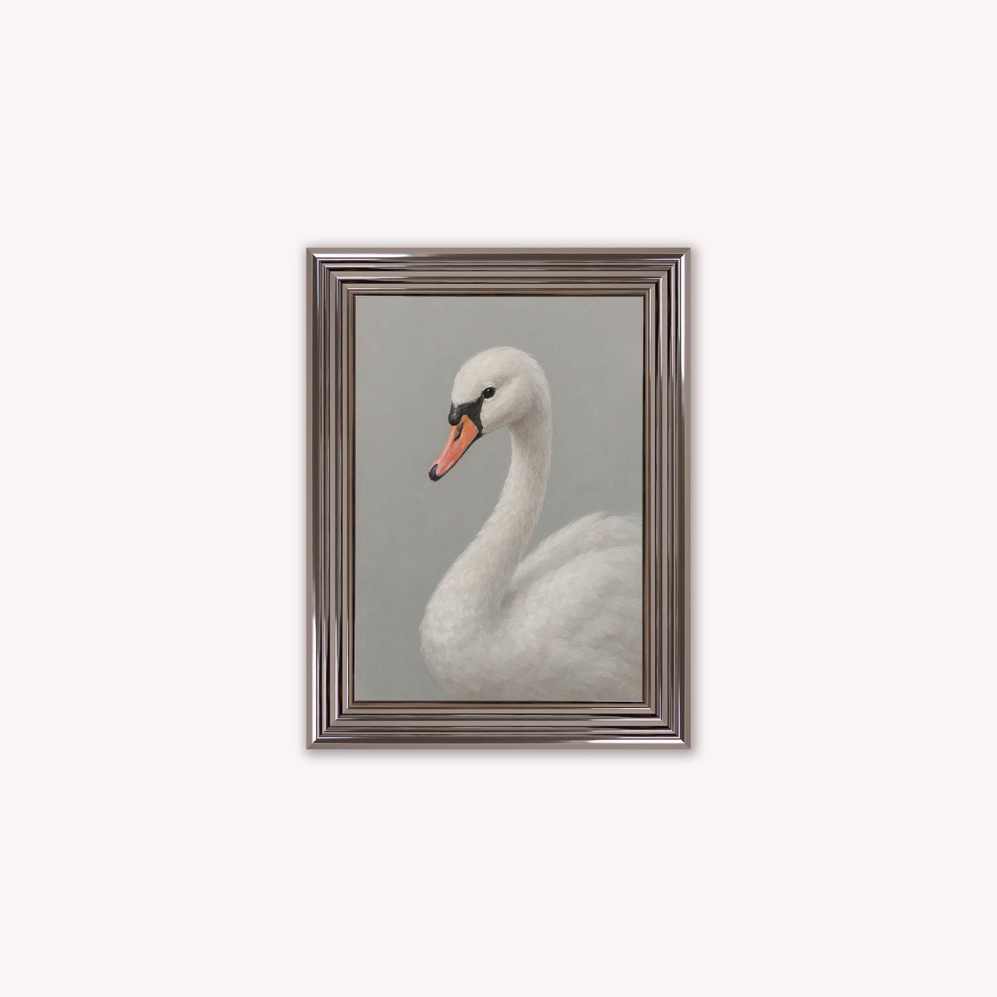 Curious White Swan Framed Wall Art