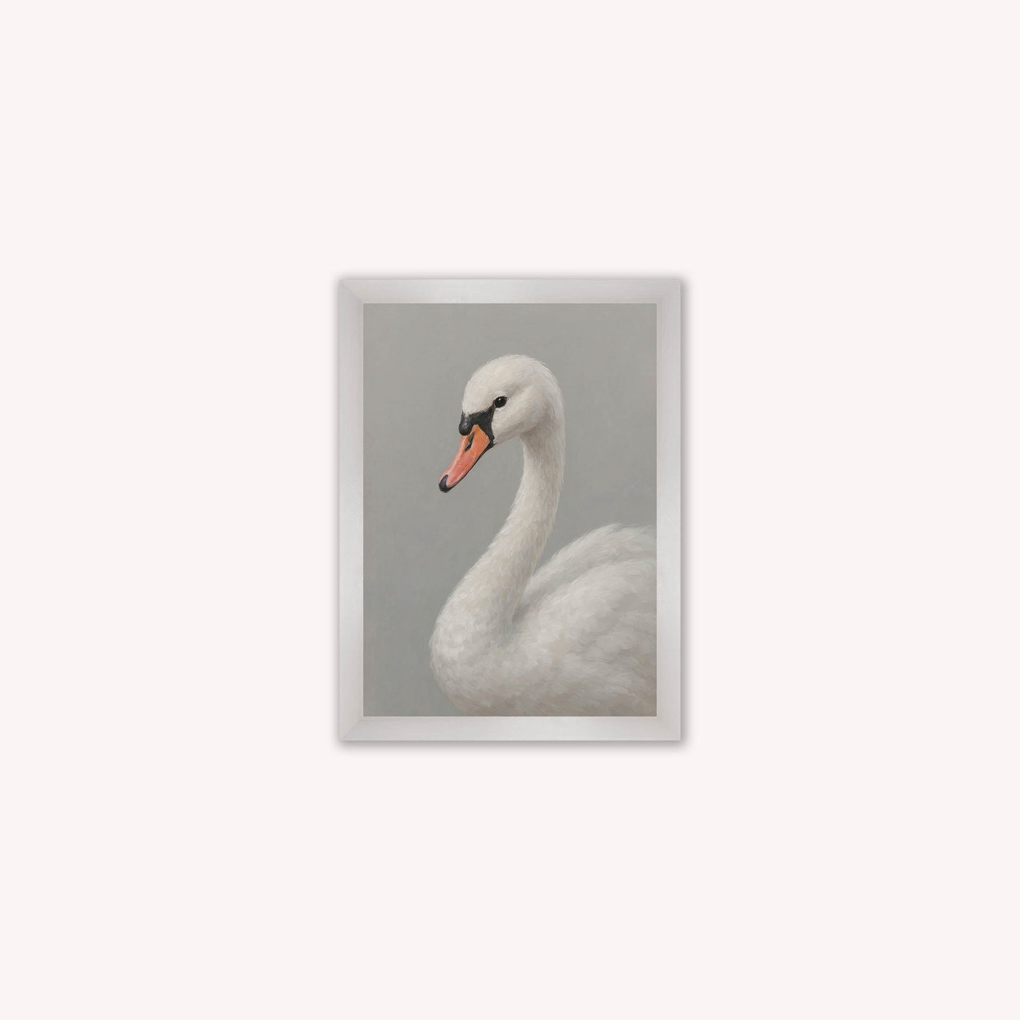 Curious White Swan Framed Wall Art