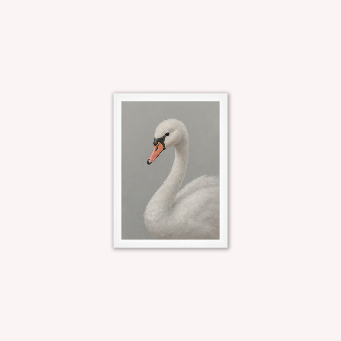 Curious White Swan Framed Wall Art