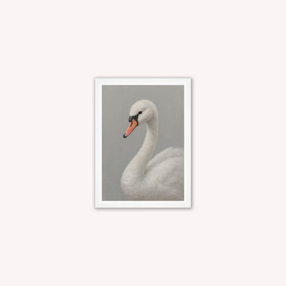 Curious White Swan Framed Wall Art
