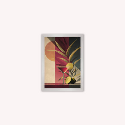 Moody Cosmopolitan Cocktail Framed Wall Art