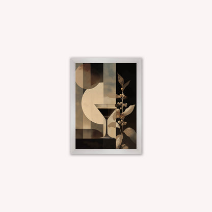 Moody Espresso Martini Cocktail Framed Wall Art