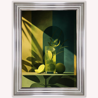 Moody Mojito Cocktail Framed Wall Art