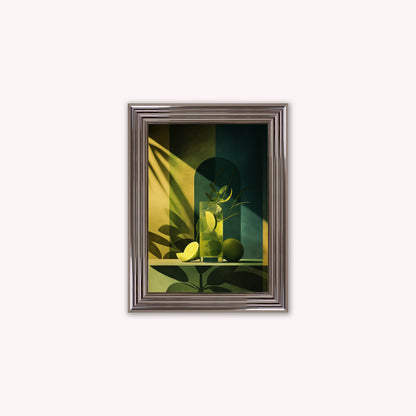 Moody Mojito Cocktail Framed Wall Art