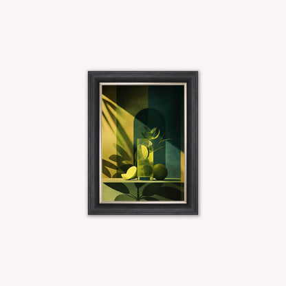 Moody Mojito Cocktail Framed Wall Art