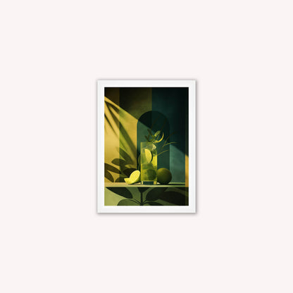 Moody Mojito Cocktail Framed Wall Art