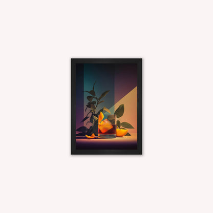 Moody Negroni Cocktail Framed Wall Art
