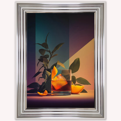 Moody Negroni Cocktail Framed Wall Art