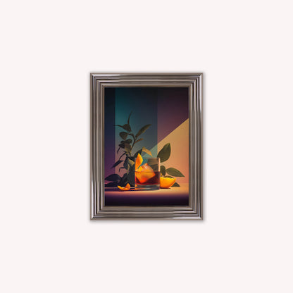 Moody Negroni Cocktail Framed Wall Art