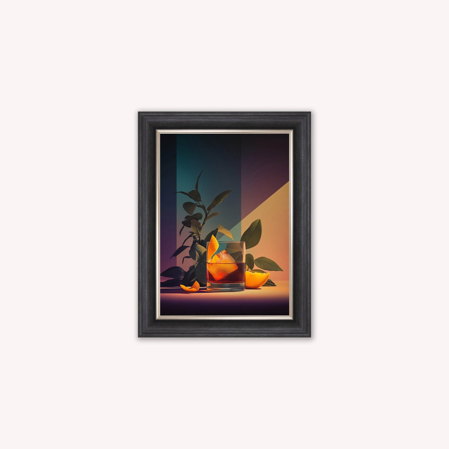 Moody Negroni Cocktail Framed Wall Art