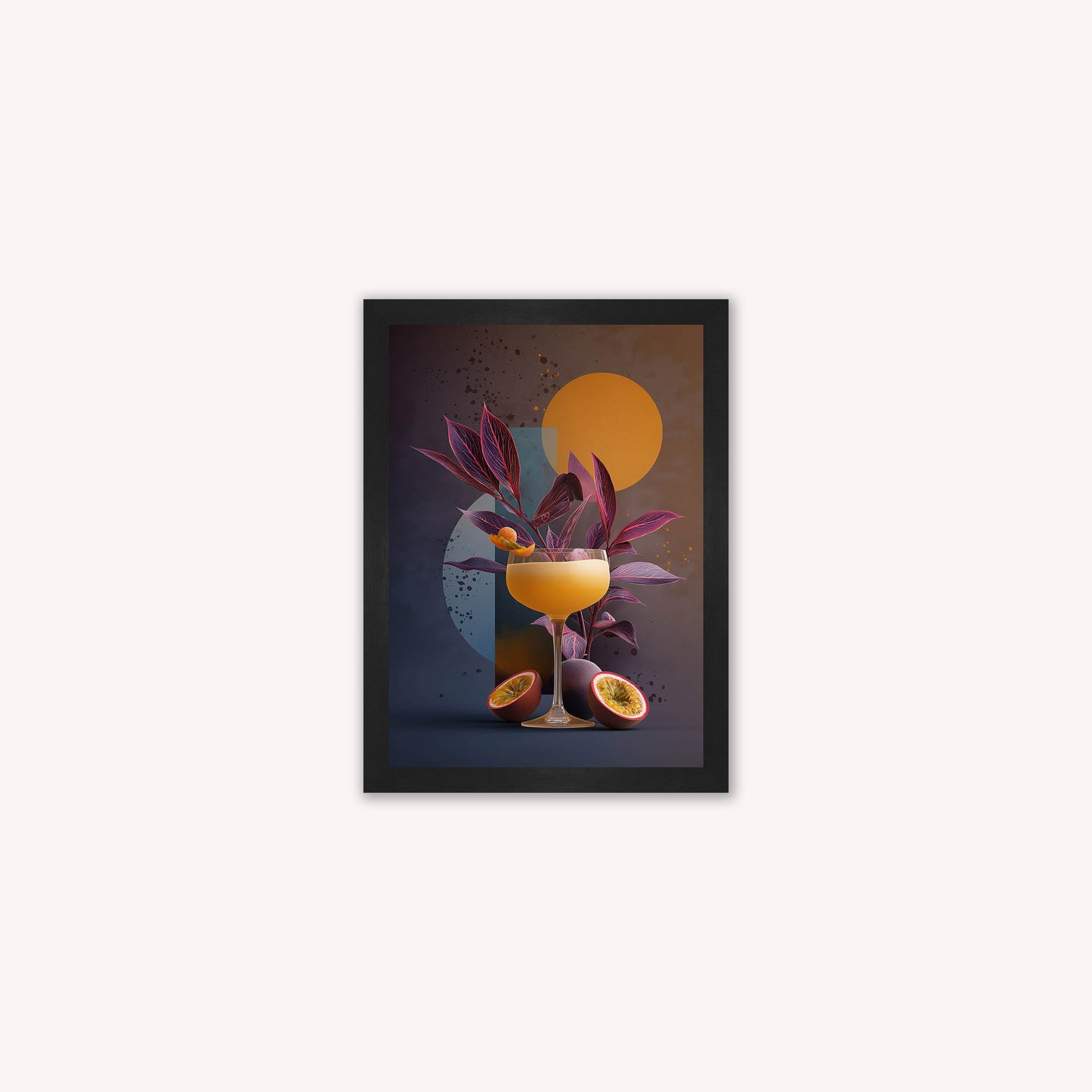 Moody Passionfruit Daquiri Cocktail Framed Wall Art