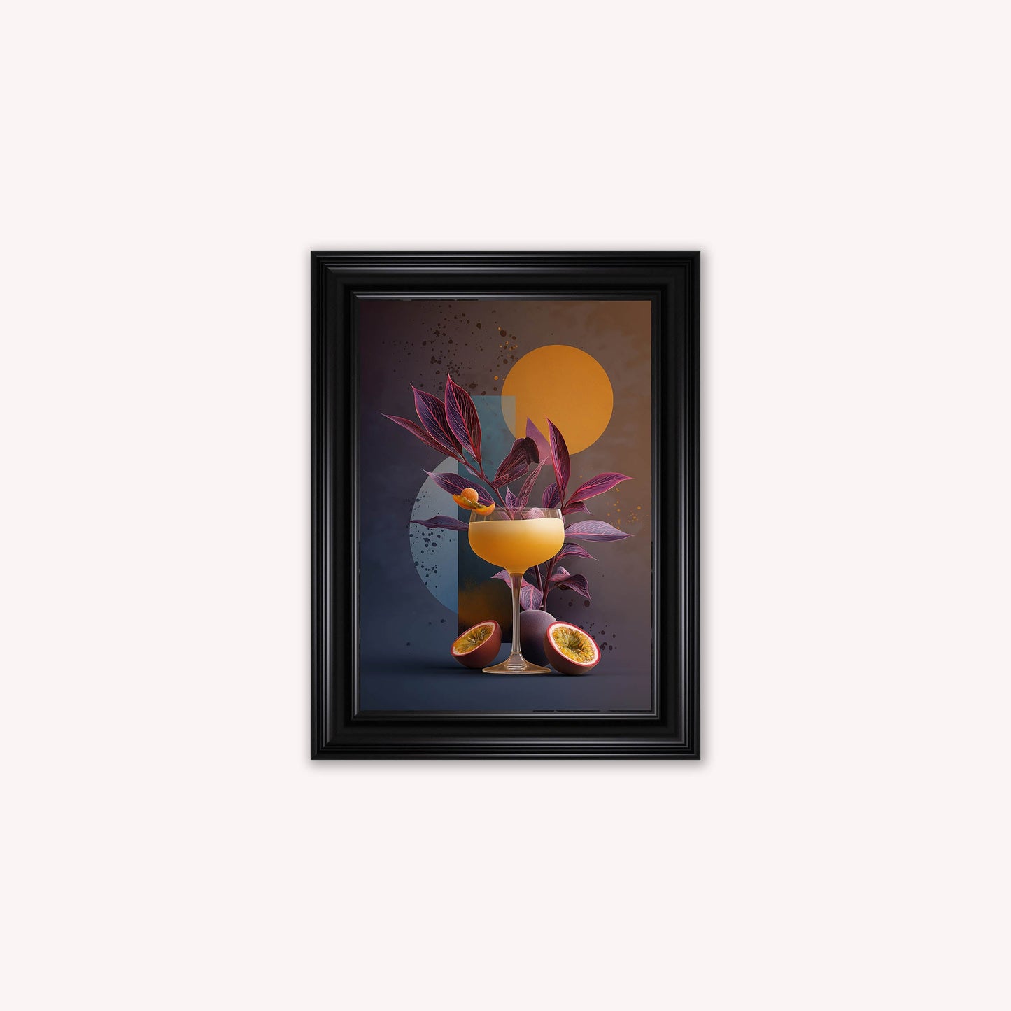 Moody Passionfruit Daquiri Cocktail Framed Wall Art