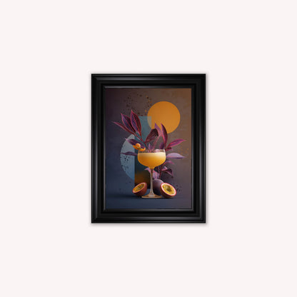Moody Passionfruit Daquiri Cocktail Framed Wall Art