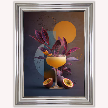 Moody Passionfruit Daquiri Cocktail Framed Wall Art