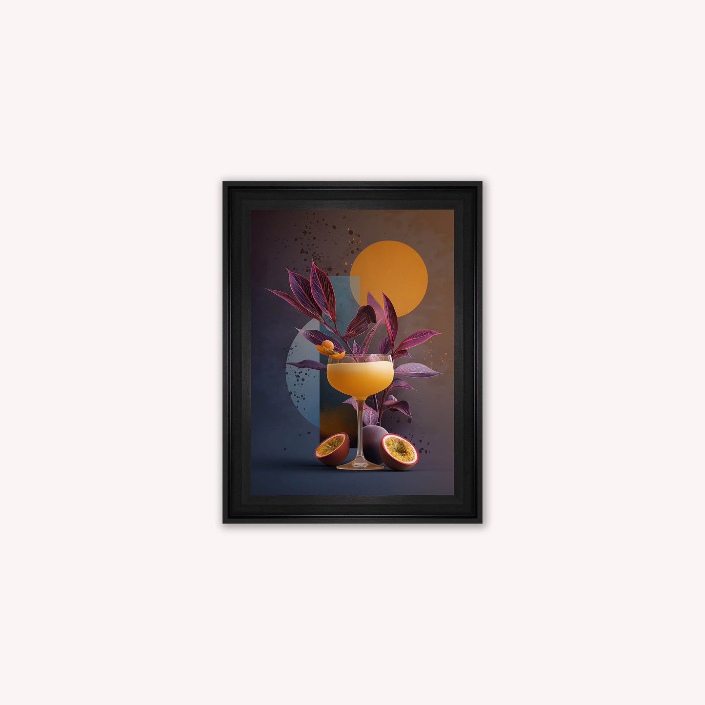 Moody Passionfruit Daquiri Cocktail Framed Wall Art