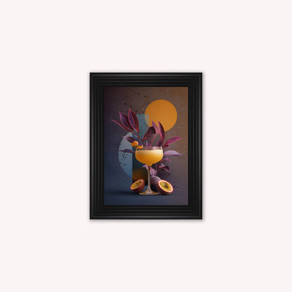 Moody Passionfruit Daquiri Cocktail Framed Wall Art