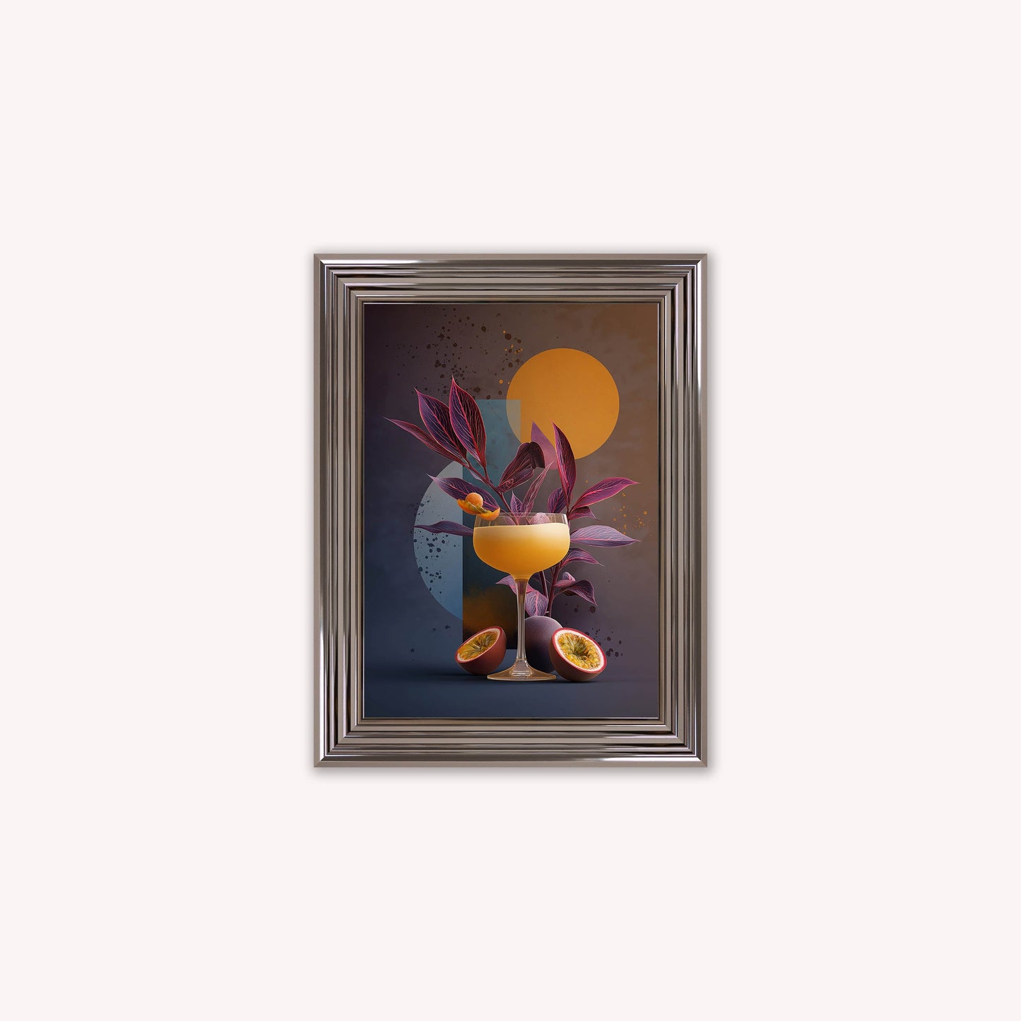 Moody Passionfruit Daquiri Cocktail Framed Wall Art