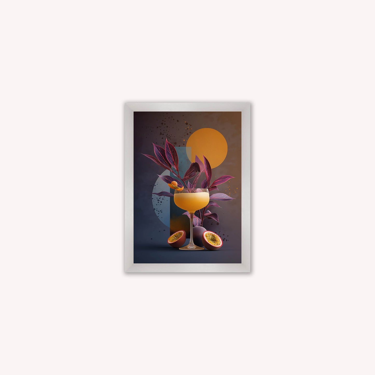 Moody Passionfruit Daquiri Cocktail Framed Wall Art