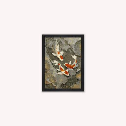 Neutral River Koi 1 Framed Wall Art