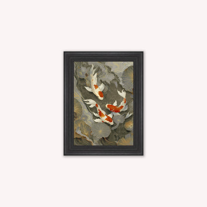 Neutral River Koi 1 Framed Wall Art