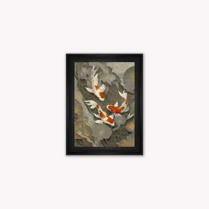 Neutral River Koi 1 Framed Wall Art
