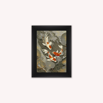 Neutral River Koi 1 Framed Wall Art