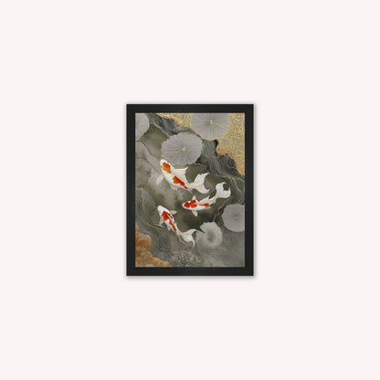 Neutral River Koi 2 Framed Wall Art