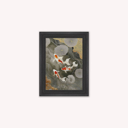 Neutral River Koi 2 Framed Wall Art