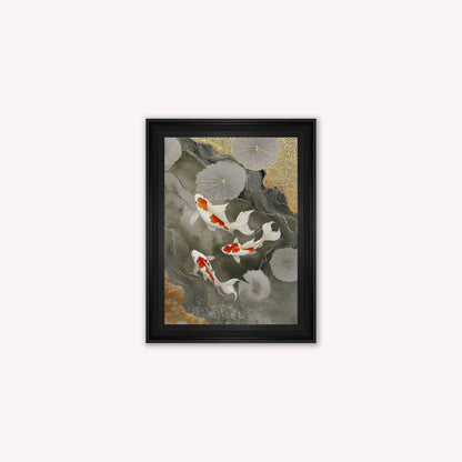 Neutral River Koi 2 Framed Wall Art