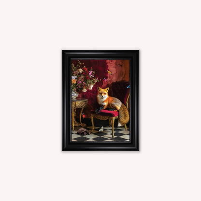 Curiosity Fox at the Stately Home Framed Wall Art