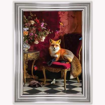 Curiosity Fox at the Stately Home Framed Wall Art