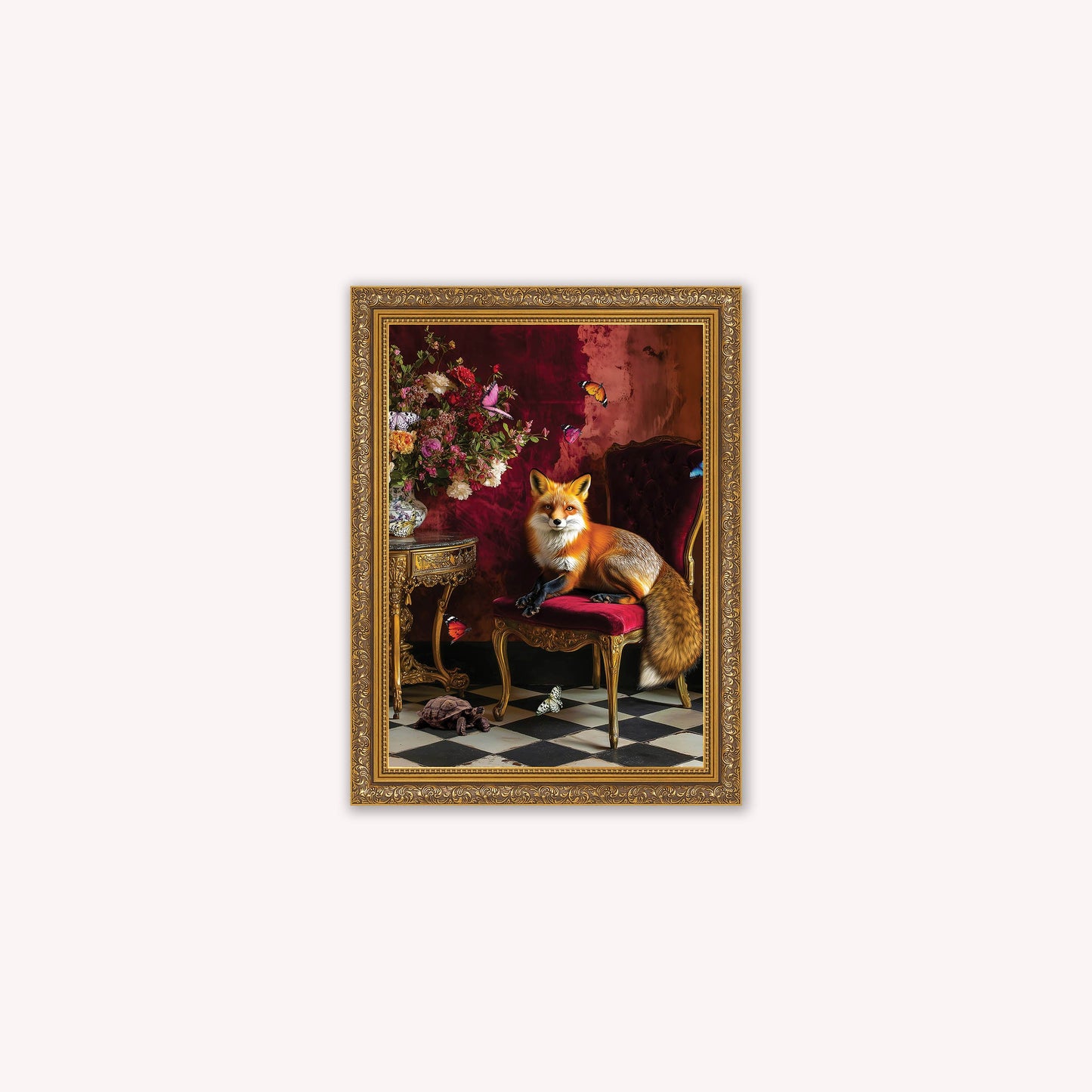 Curiosity Fox at the Stately Home Framed Wall Art
