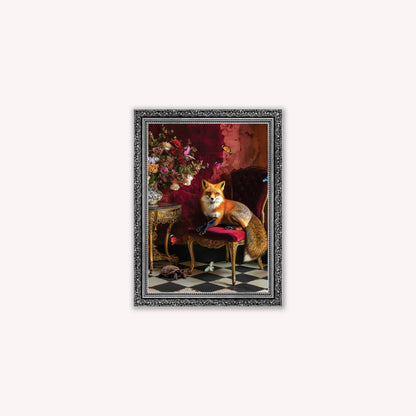 Curiosity Fox at the Stately Home Framed Wall Art