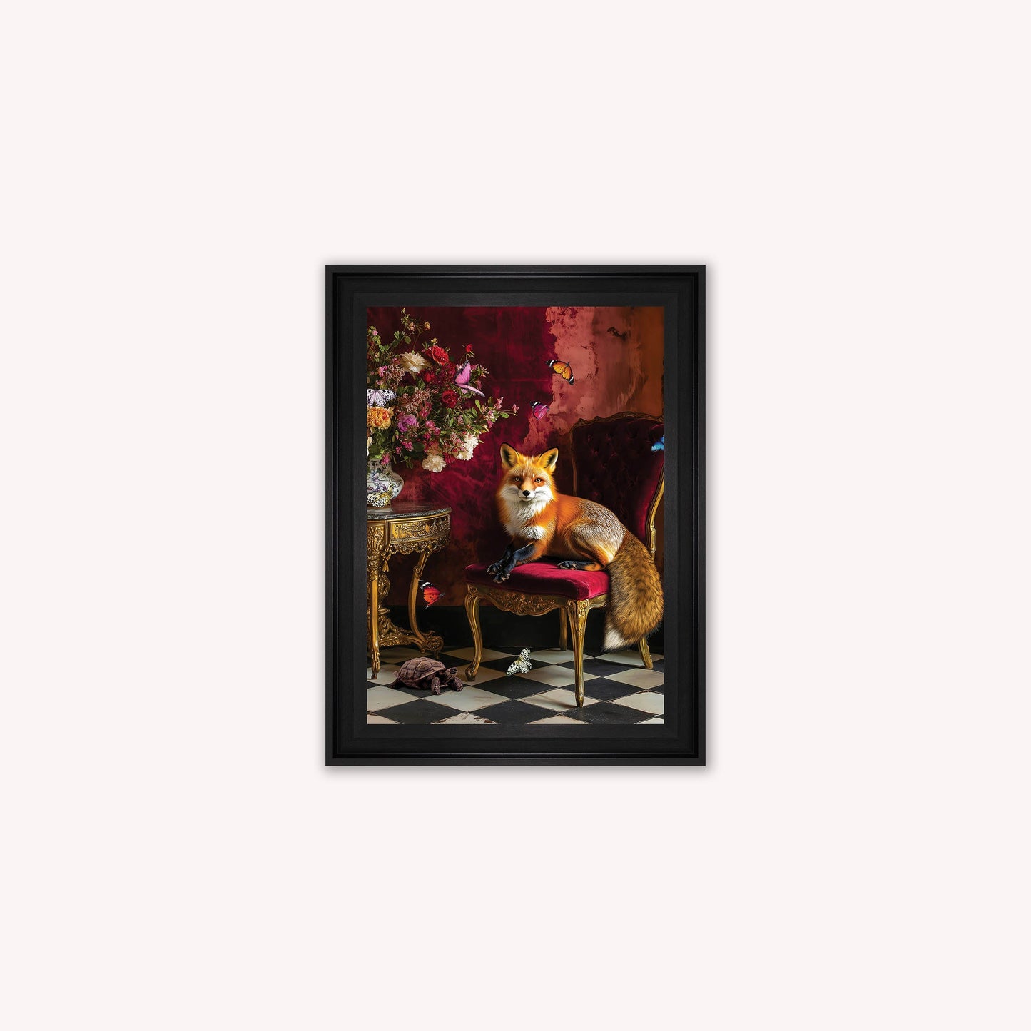 Curiosity Fox at the Stately Home Framed Wall Art