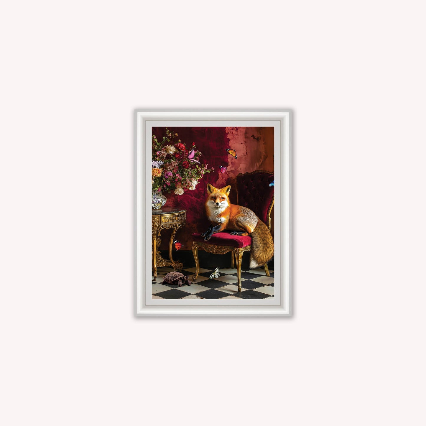 Curiosity Fox at the Stately Home Framed Wall Art