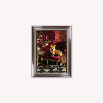 Curiosity Fox at the Stately Home Framed Wall Art