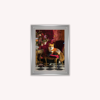Curiosity Fox at the Stately Home Framed Wall Art