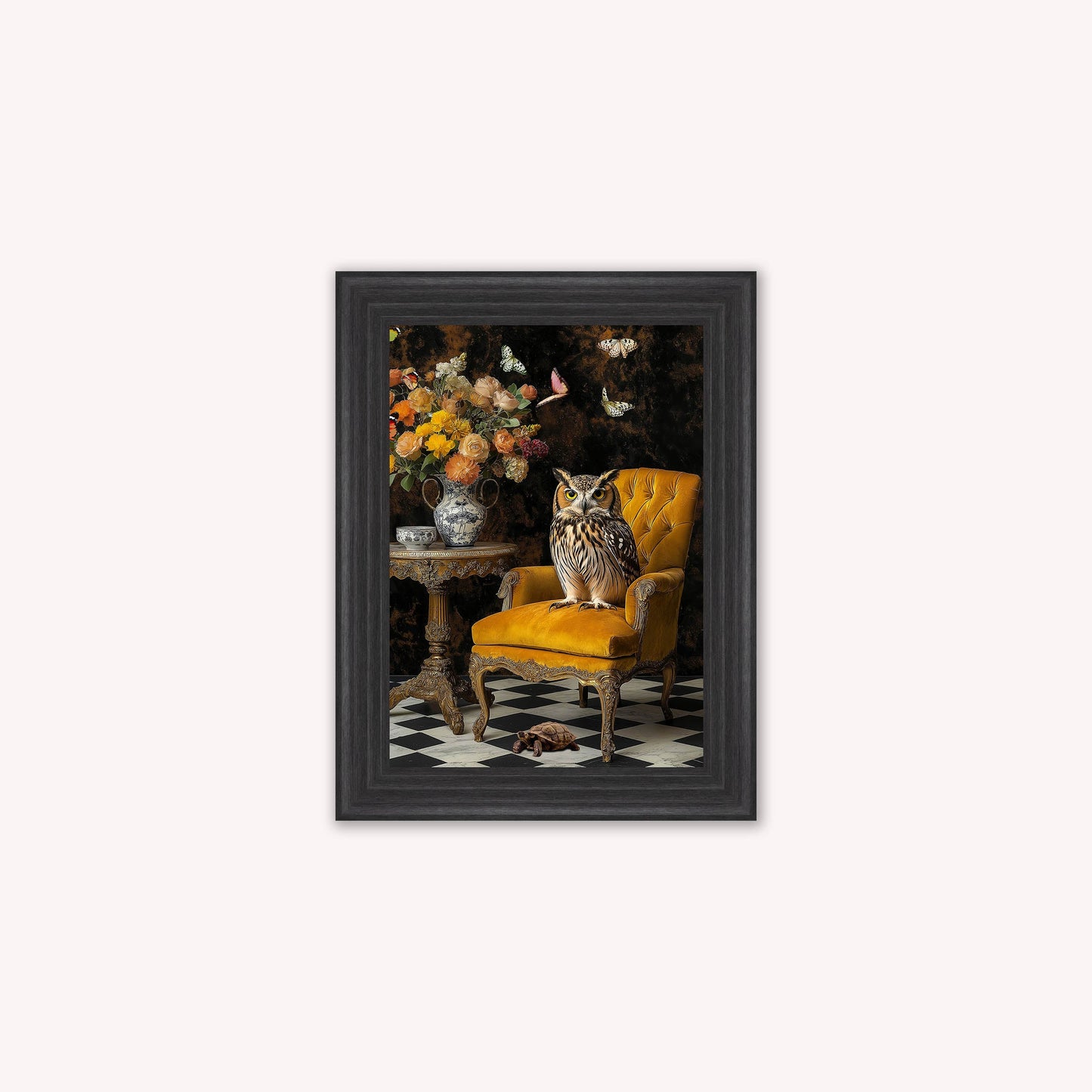 Curiosity Owl at the Stately Home Framed Wall Art