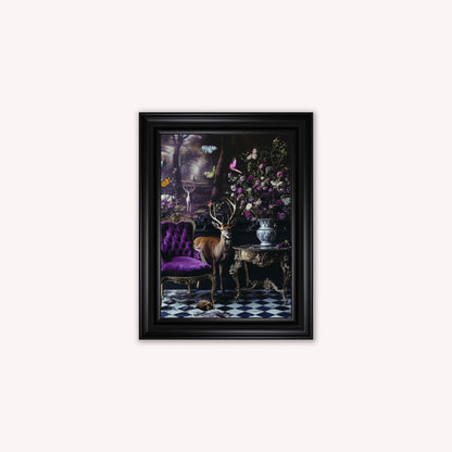 Curiosity Stag at the Stately Home Framed Wall Art