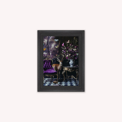 Curiosity Stag at the Stately Home Framed Wall Art