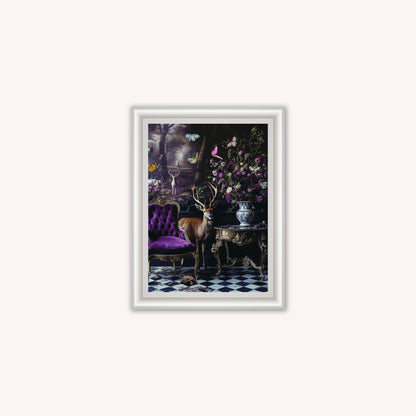 Curiosity Stag at the Stately Home Framed Wall Art