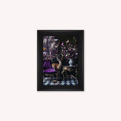 Curiosity Stag at the Stately Home Framed Wall Art