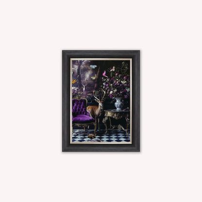 Curiosity Stag at the Stately Home Framed Wall Art