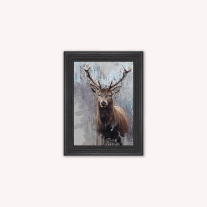 Luxury Velvet Art Print - Impressionist Stag Framed Wall Art