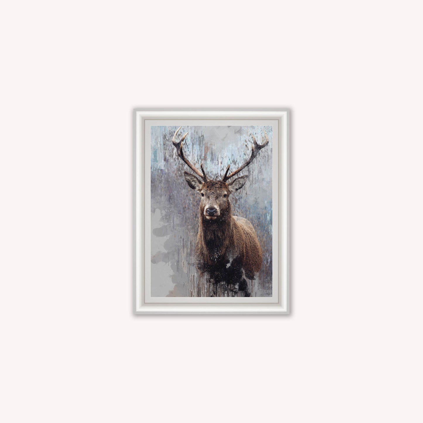 Luxury Velvet Art Print - Impressionist Stag Framed Wall Art